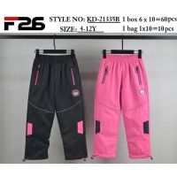 Spodnie śniegowe dziewczęce     KD-21335B  Roz  4-12  Mix kolor  