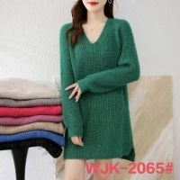 Sukienki sweter damski       WJK-2065  Roz  Standard  Mix kolor  